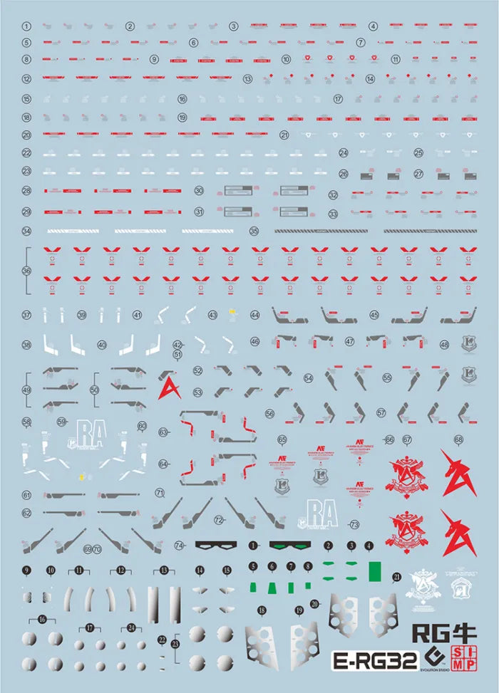 RG 1/144 #32 Nu GUNDAM EVO Water Decal