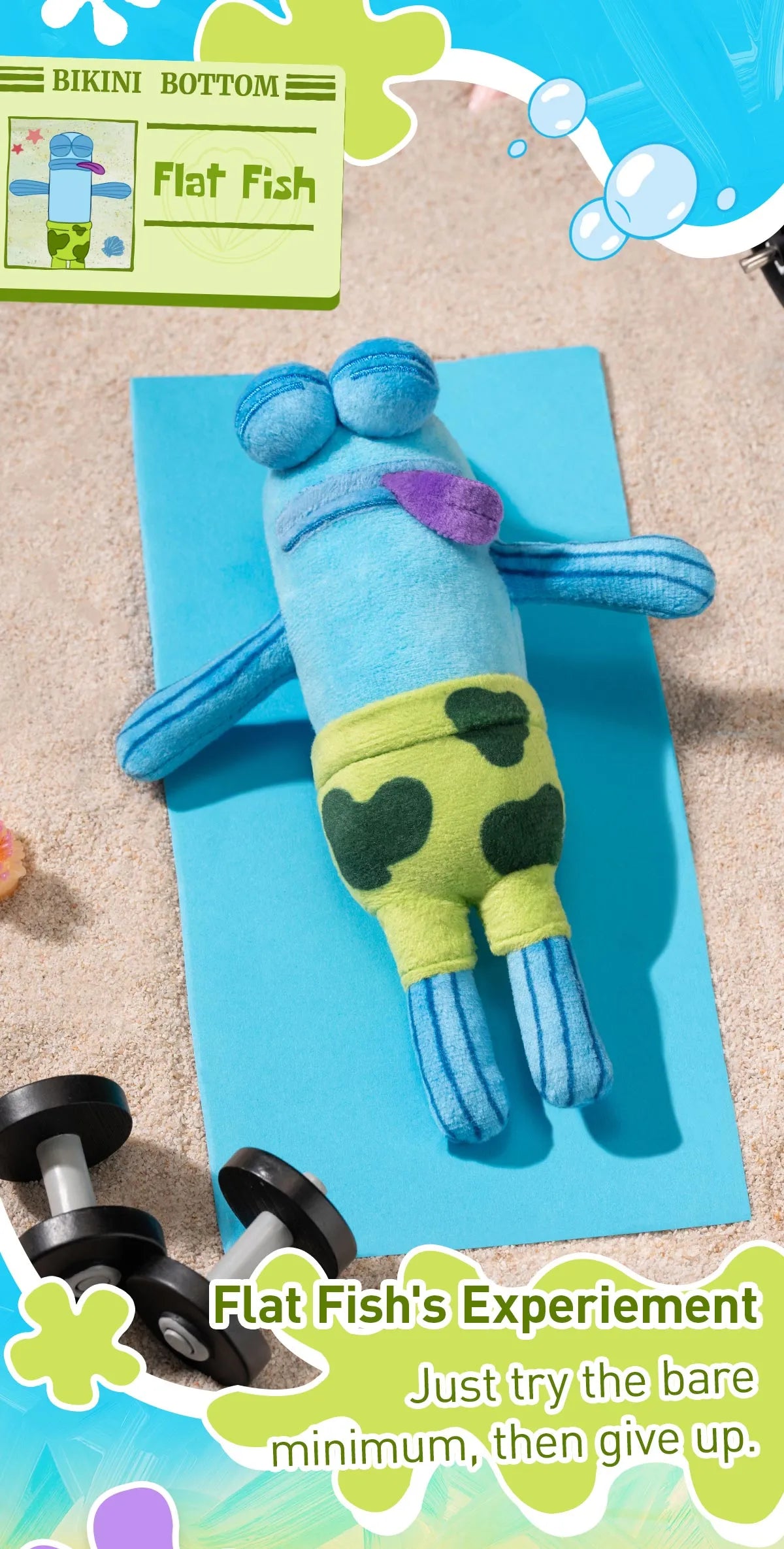 Bikini Bottom Buddies - Whimsical Plush - Flat Fish (Confirmed