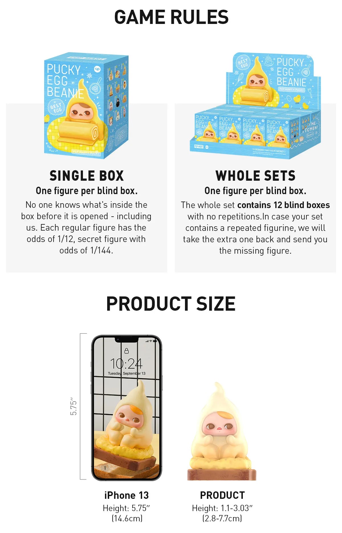 PUCKY Egg Beanie Series Figures - One Blind Box