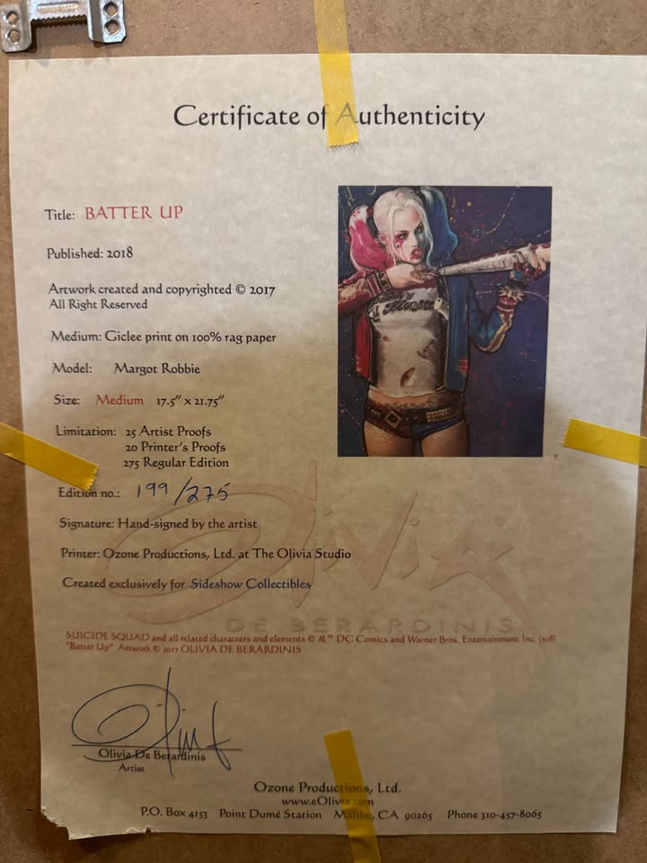 Harley Quinn 'Batter Up' Fine Art Print