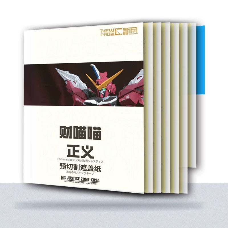 Pre-Cut Masking Tape for Fortune Meow’s 1/100 Justice Gundam Conversion Kit