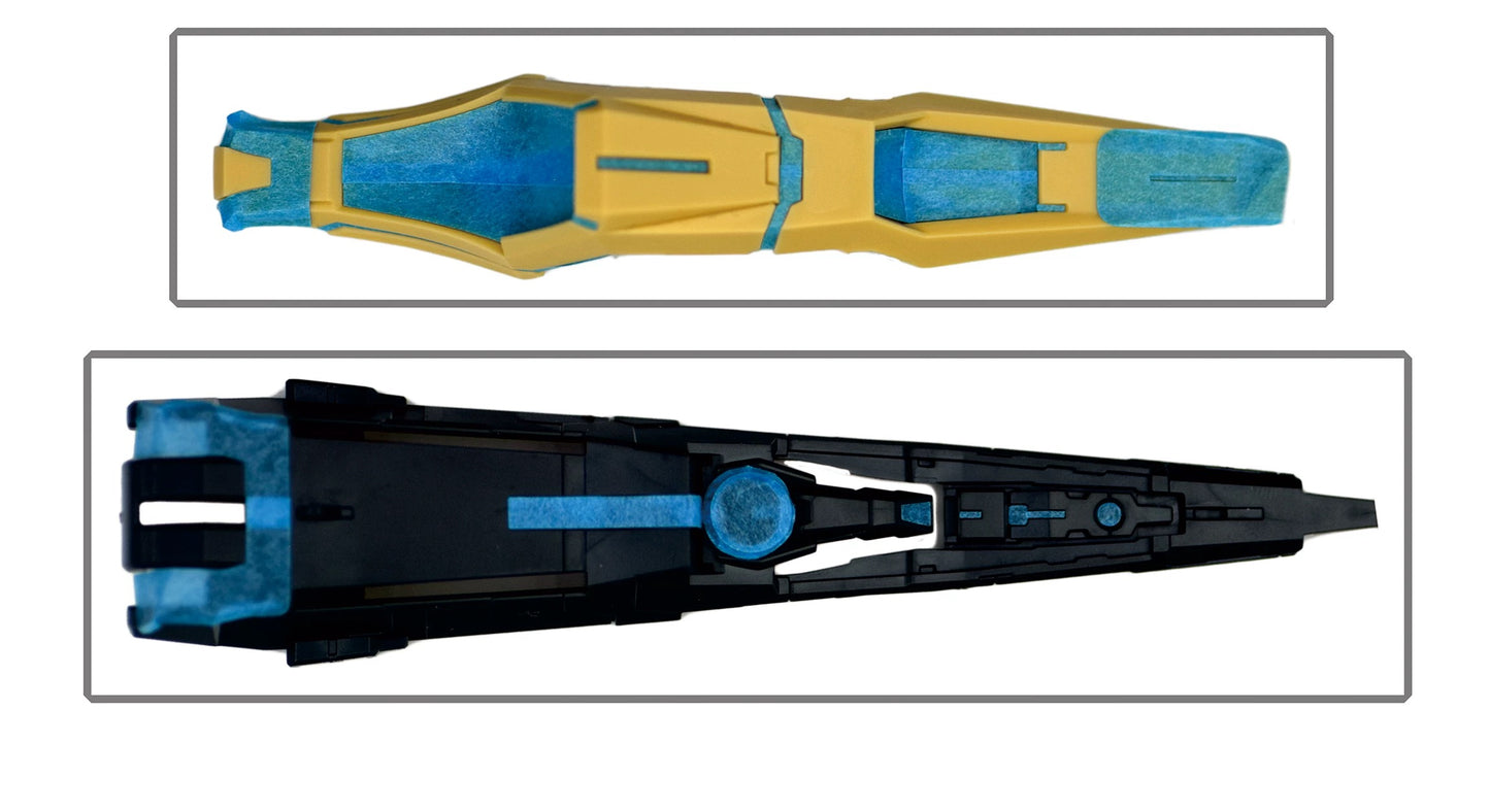 Pre-Cut Masking Tape for Fortune Meow’s 1/100 Kyrios Gundam Conversion Kit