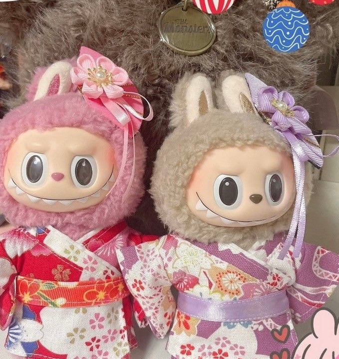 POP MART THE MONSTERS - Labubu Outfit - Japanese Dress Kimono - Red (Outfit Only)