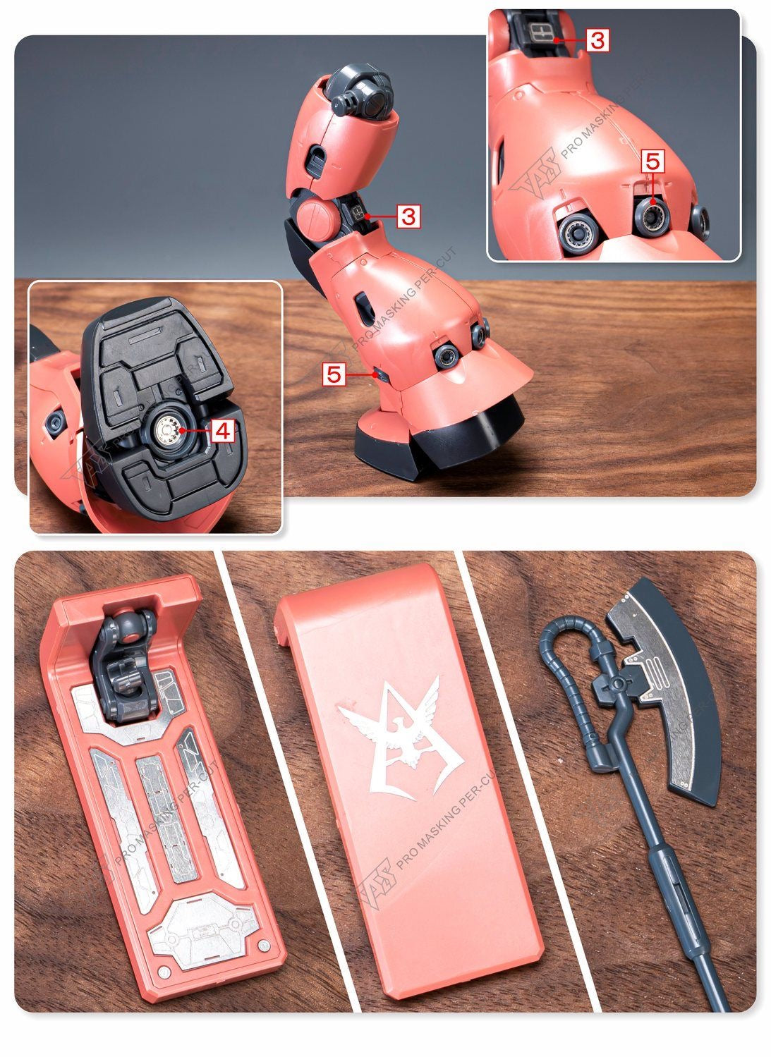 (TAS Studio) Metal Etching Parts for MG MS-06J Zaku II (Ver. 2.0)