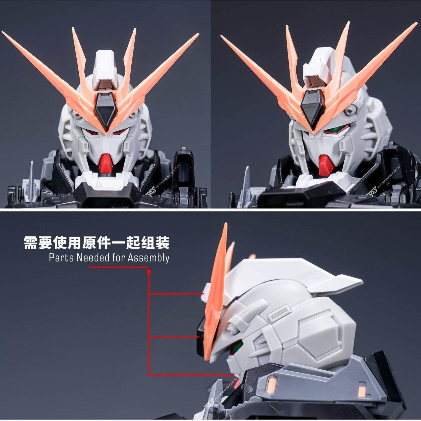 (TAS Studio) Head Modification GK Parts for Farmer's Creations - 1/100 Nu Gundam