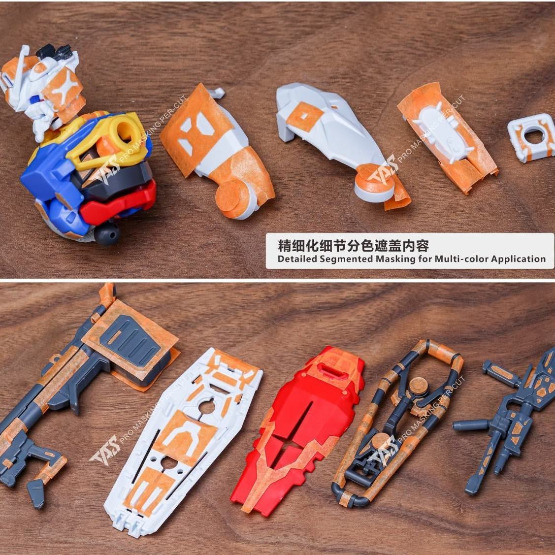 (TAS Studio) Pre-Cut Masking Tape for HG White Gundam