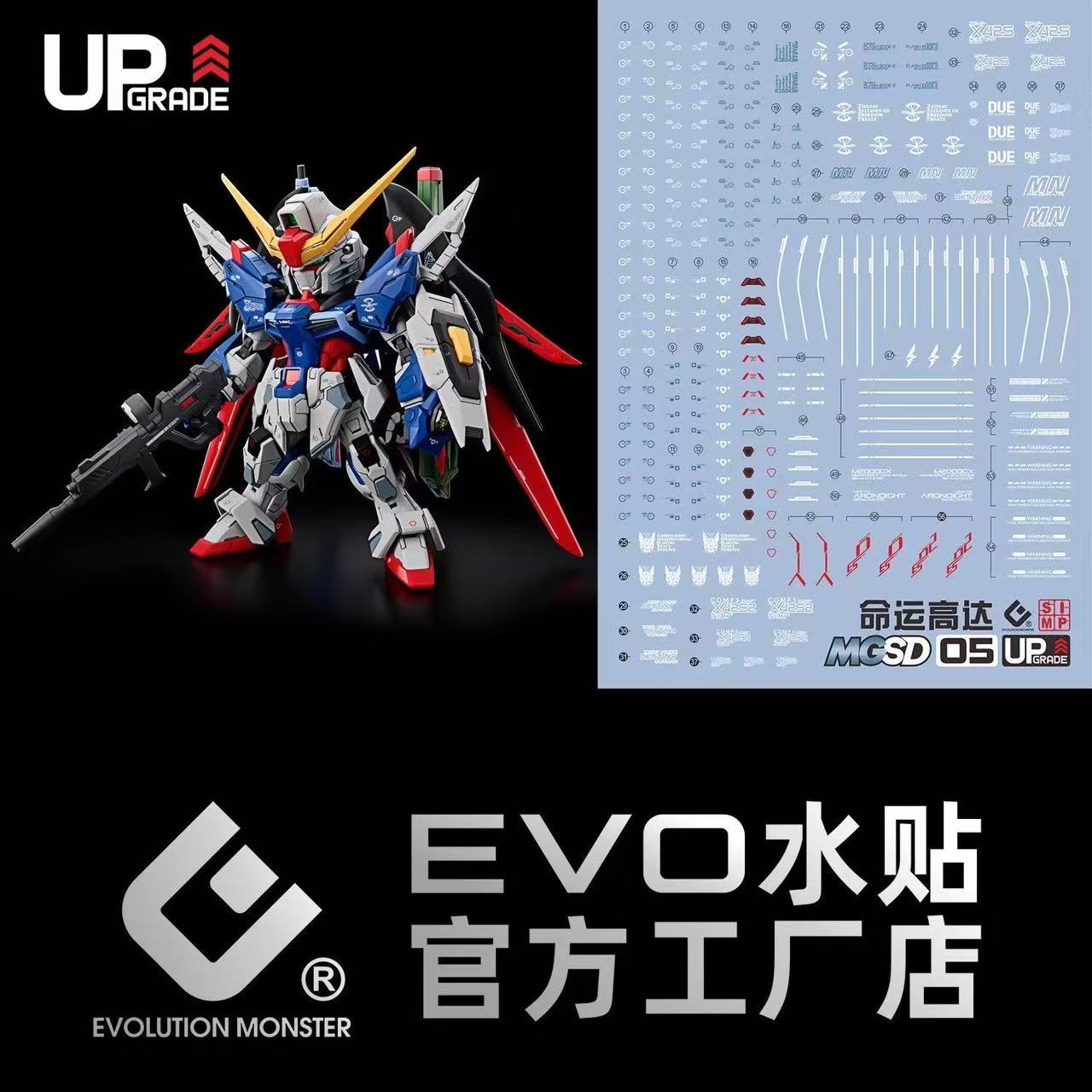 MGSD Destiny Gundam EVO Water Decal