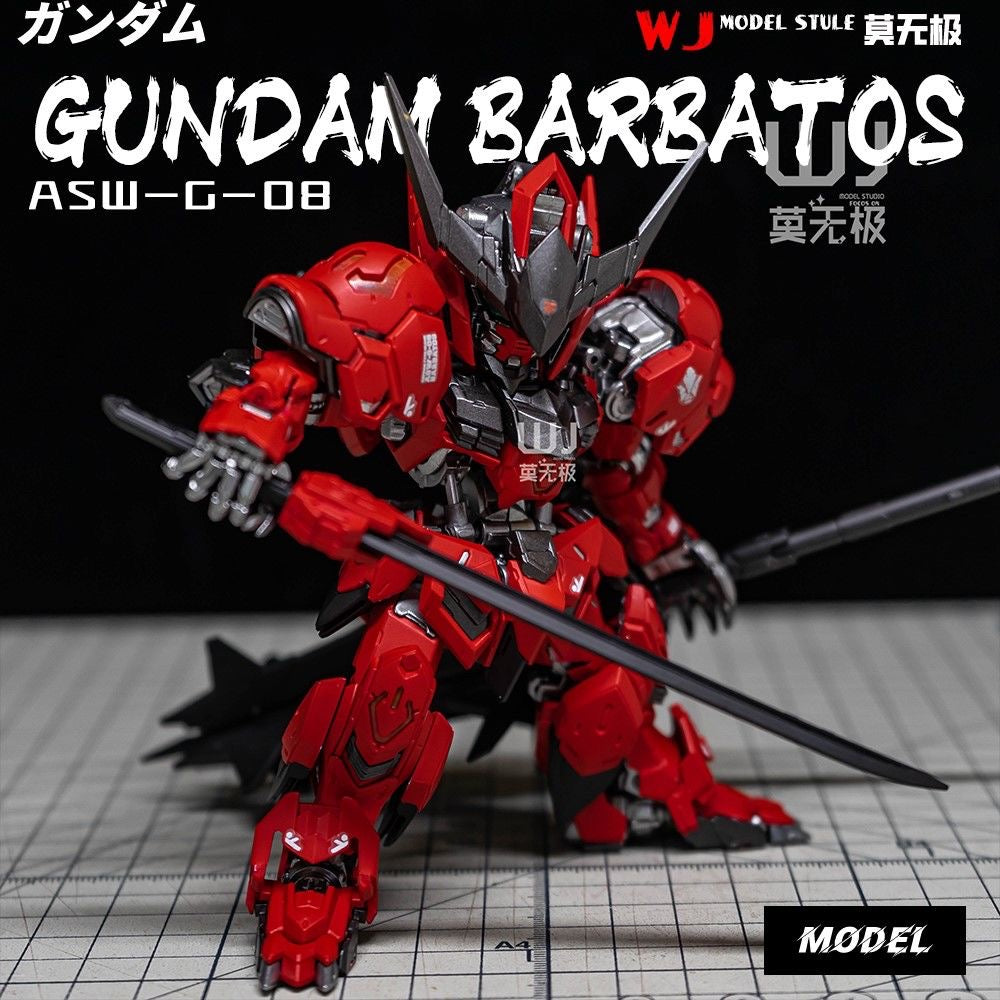 (WJ Studio) Customized Painted GG 1/100 MGSD Gundam Barbatos (Third Party, Not Original Bandai) Amazing Barbatos Version