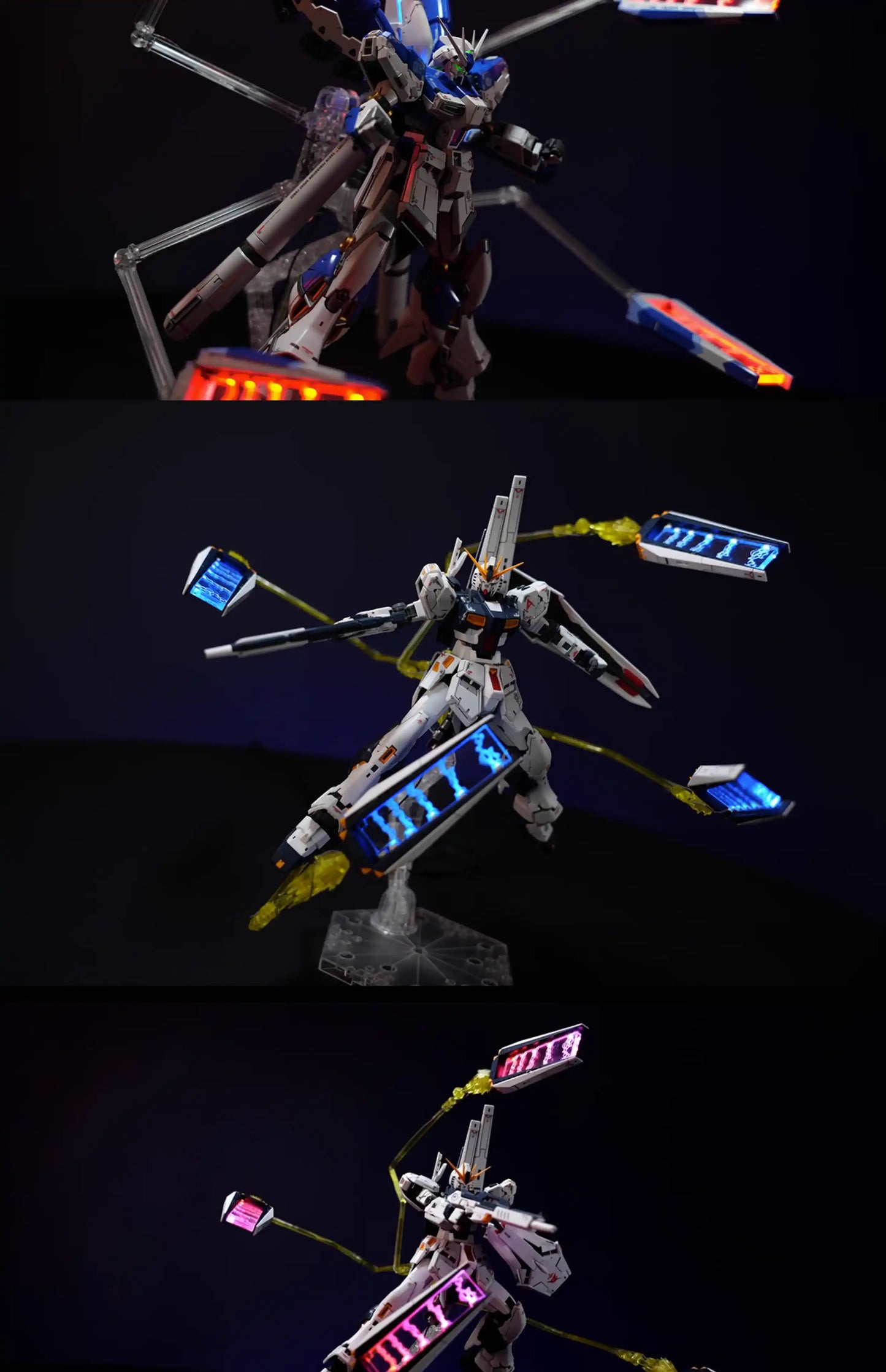 Kosmos 30 MIN Series Fin Funnel Colorful RGB LED Unit for 1/144 RX-93 Nu Gundam & 1/144 RX-93-v2 Hi-Nu Gundam Set B