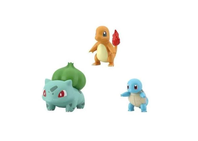 Pokemon Scale World Kanto Region Charmander, Squirtle, & Bulbasaur Figure Set