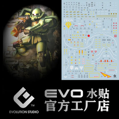 MG MS-06F Zaku 2 Ver 2.0 1/100 EVO Water Decal