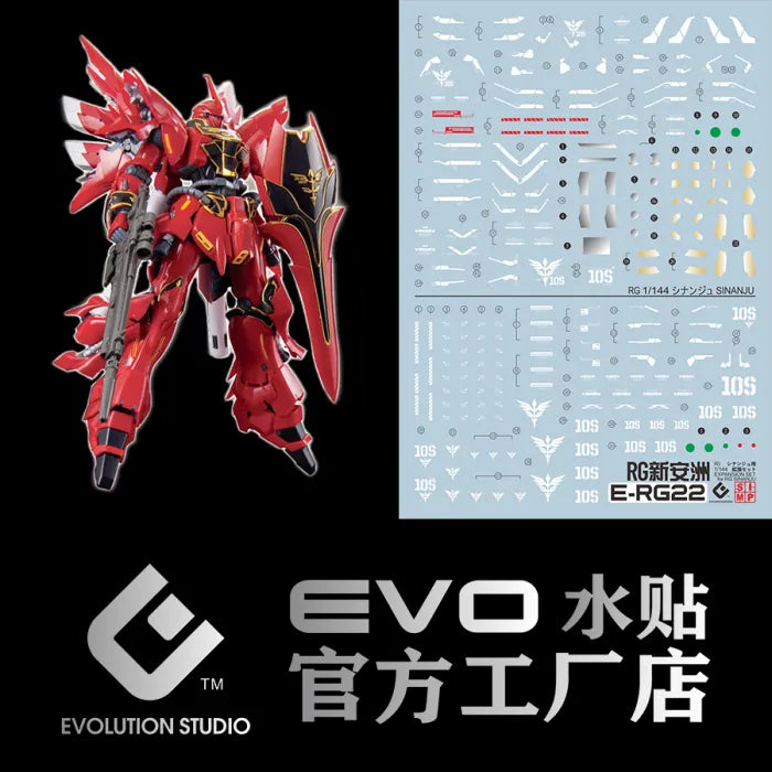 RG 1/144 #22 MSN-06S Sinanju EVO Water Decal