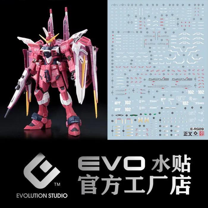 RG 1/144 #09 Justice Gundam EVO Water Decal