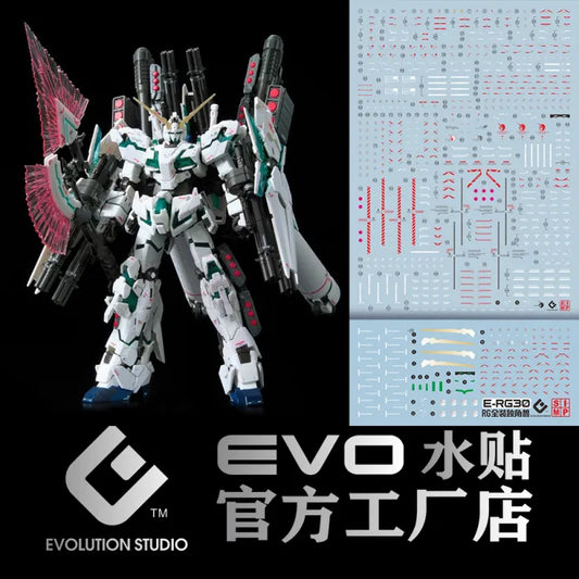 RG 30 Full Armor Unicorn Gundam 1/144 EVO Water Decal