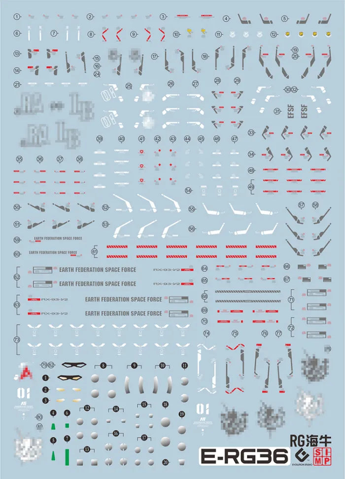 RG 1/144 #36 Hi-v GUNDAM EVO Water Decal