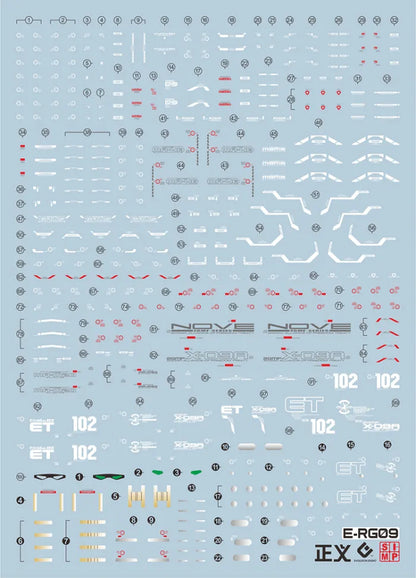 RG 1/144 #09 Justice Gundam EVO Water Decal