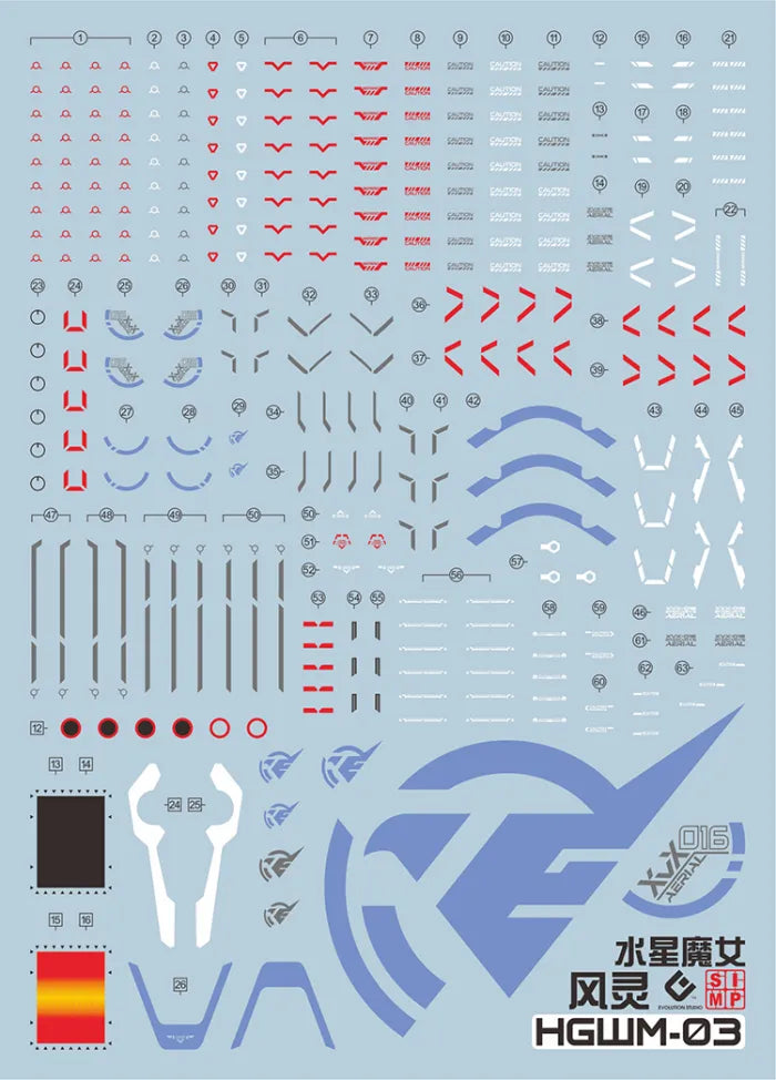 HG 1/144 GUNDAM AERIAL EVO Water Decal