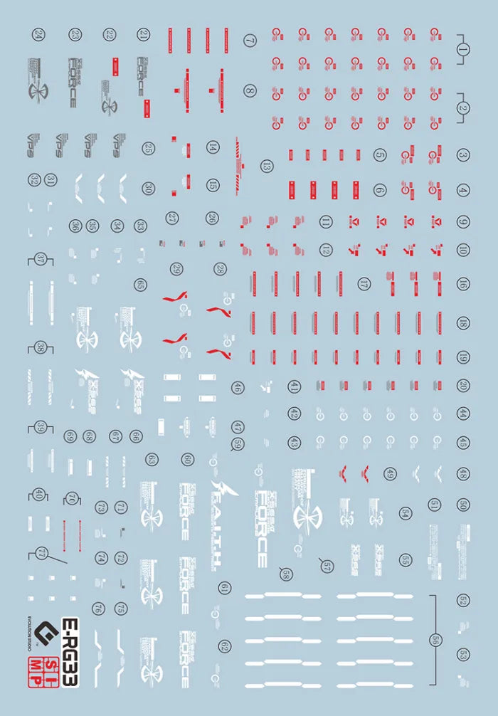 RG 1/144 #33 Force Impulse Gundam EVO Water Decal