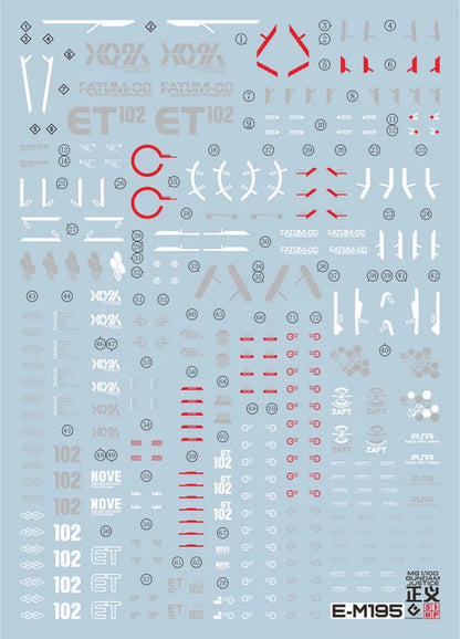 MG 1/100 Justice Gundam EVO Water Decal