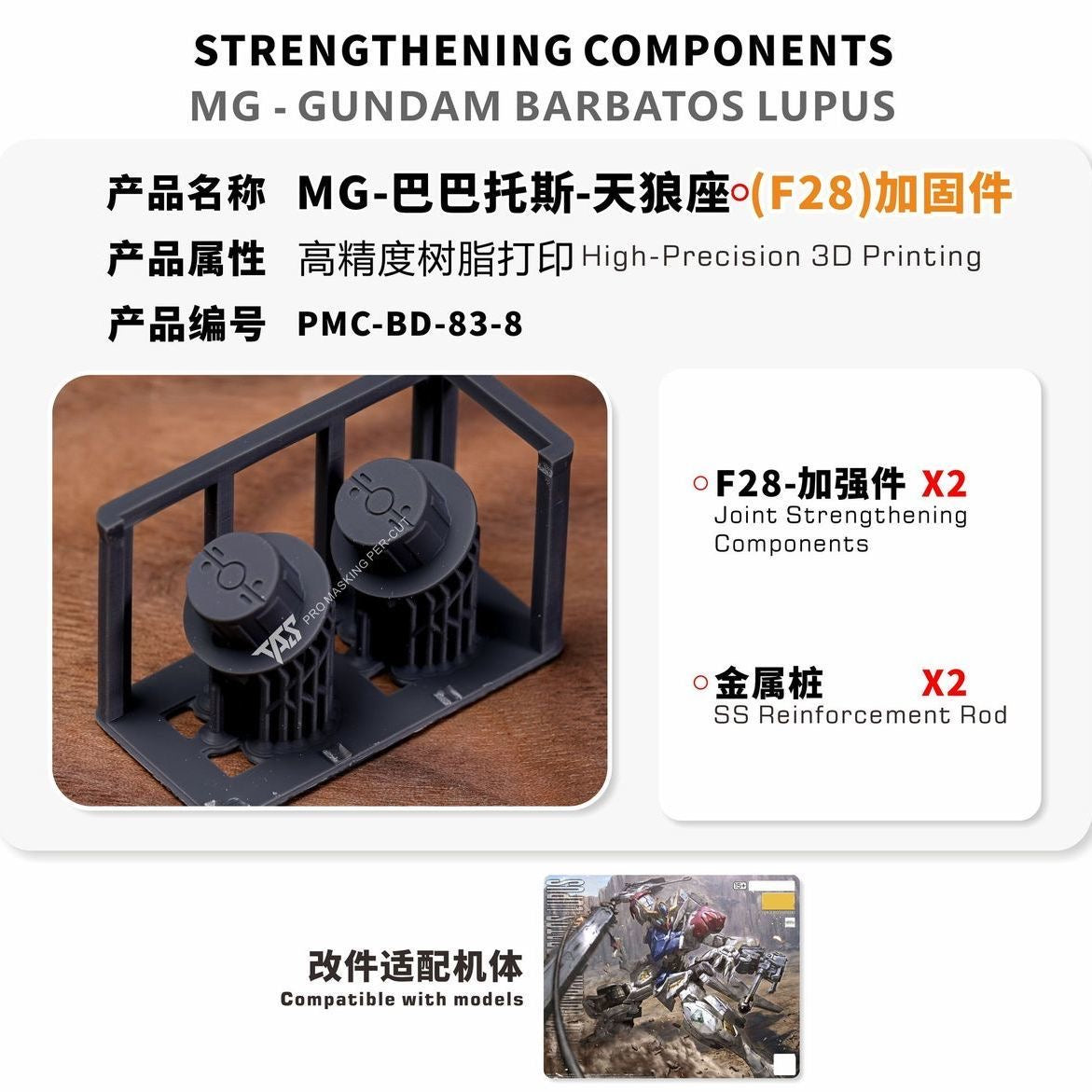 (TAS Studio) F28 Joint Strengthening Conversion Kits for MG Barbatos Lupus