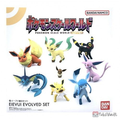 Pokemon 2024 Eevee Espeon Flareon Glaceon Jolteon Leafeon Umbreon Vaporeon Bandai Pokemon Scale World Paldea Region Figure Set