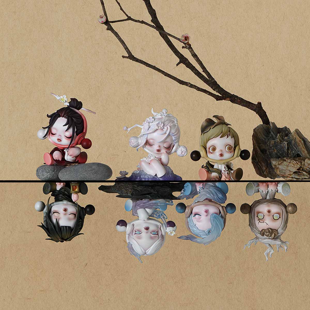POP MART SKULLPANDA The Ink Plum Blossom Series Figures  - The Bamboo (Confirmed Style)