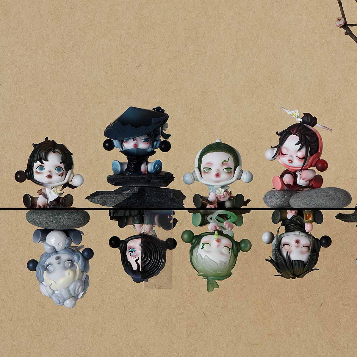 POP MART SKULLPANDA The Ink Plum Blossom Series Figures - The