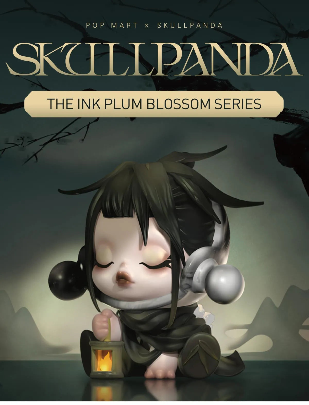 POP MART SKULLPANDA The Ink Plum Blossom Series Figures  - The Bamboo (Confirmed Style)