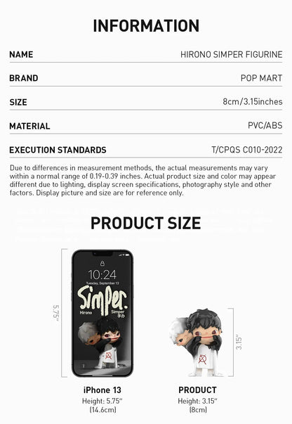 POP MART Hirono Simper Figure (Height: 8 cm)