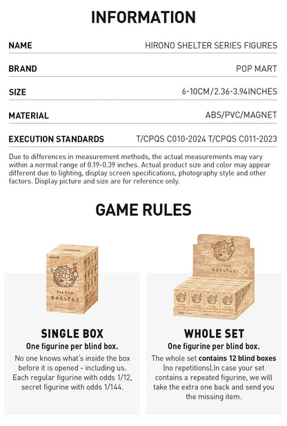 POP MART Hirono Shelter Series Figures  - Stuffed Bear (Secret) (Confirmed Style)