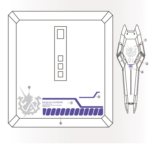 Metal Build Style Action Base for MG VTiger Hi Nu Gundam