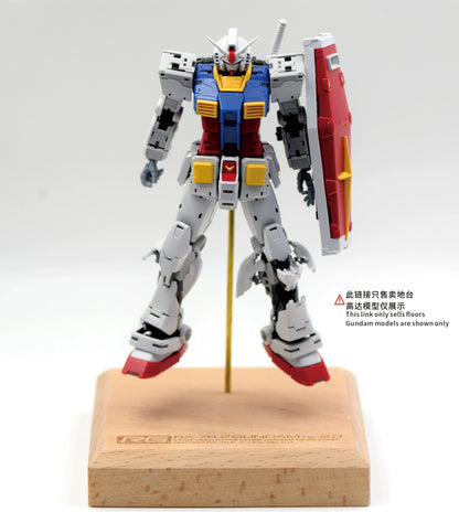 Wooden Action Base for RG 01 RX-78-2 Gundam Ver. 2.0 1/144