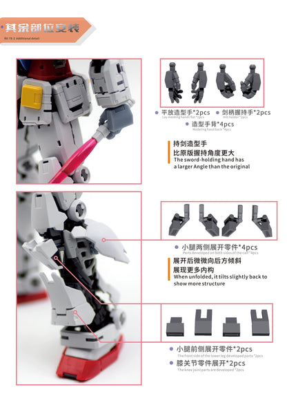 Additional Detailing Parts for RG 01 RX-78-2 Gundam Ver. 2.0 1/144