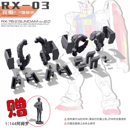 Additional Detailing Parts for RG 01 RX-78-2 Gundam Ver. 2.0 1/144