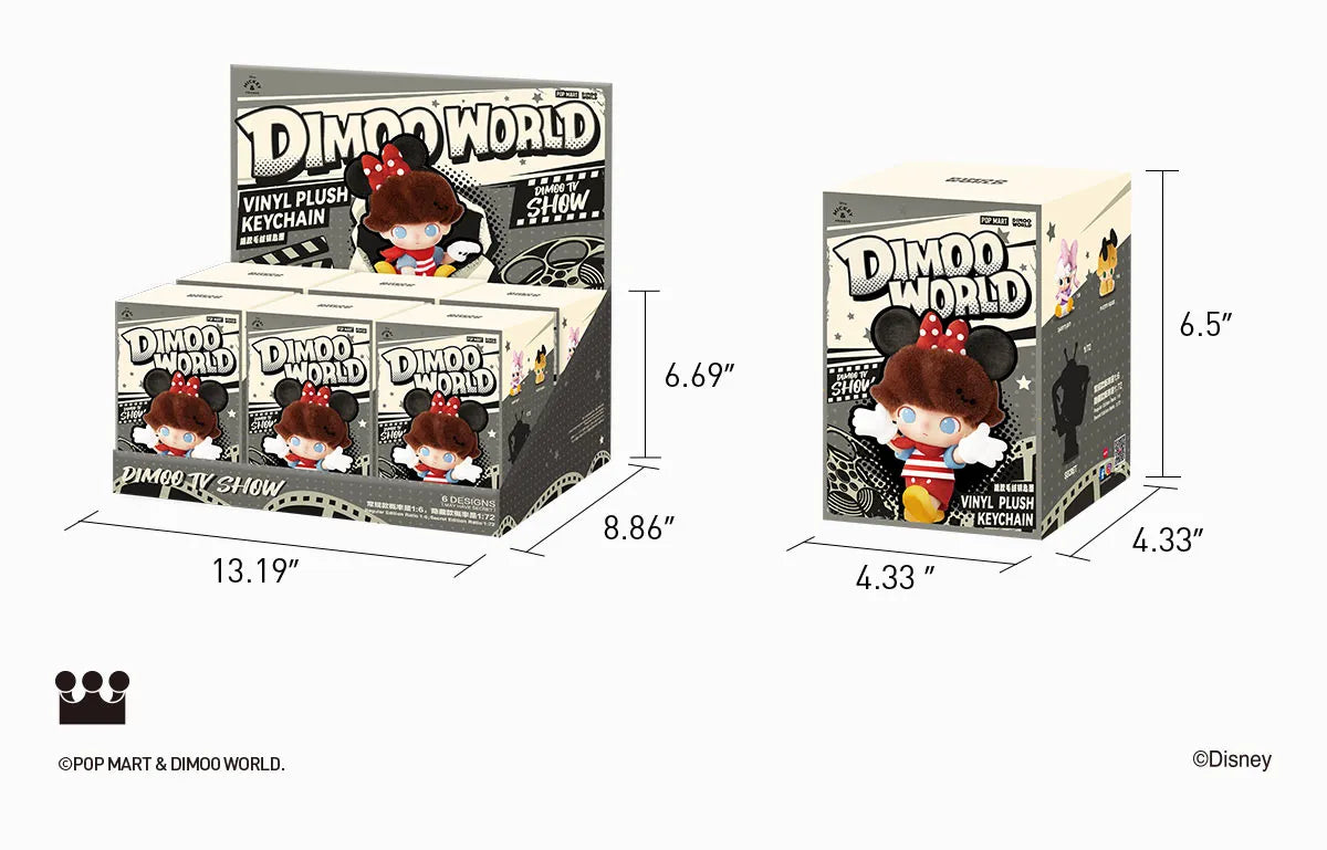 DIMOO WORLD x DISNEY Series-Vinyl Plush Keychain Blind Box - Chip and ...
