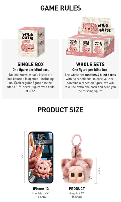 CRYBABY Wild but Cutie Series - Vinyl Plush Pendant Blind Box - Neon Cutie (Confirmed Style)