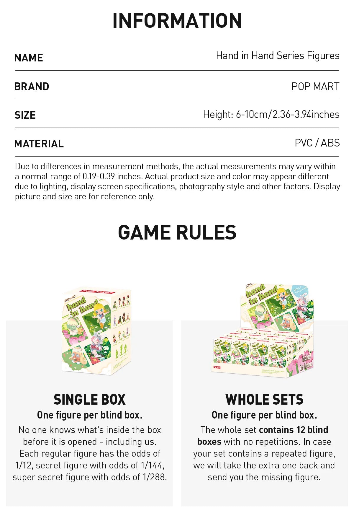 Pop Mart Hand in Hand Series Figures Figures - Exciting Notes [Secret] (Confirmed Style)