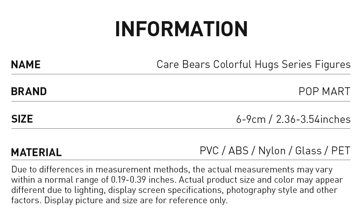 Care Bears Colorful Hugs Series Figures - Bedtime Bear (Confirmed Style)