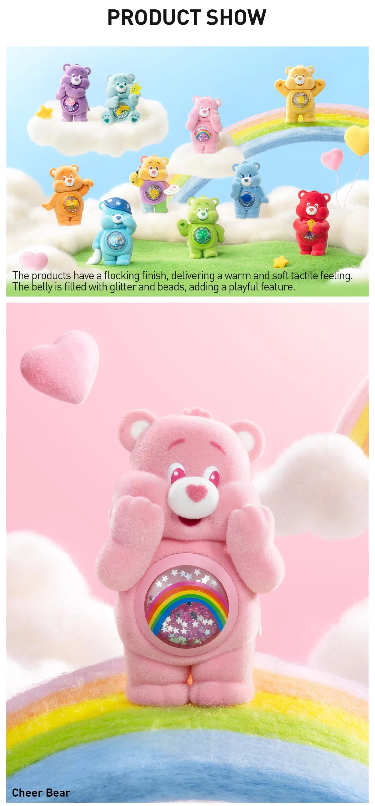 Care Bears Colorful Hugs Series Figures - Bedtime Bear (Confirmed Style)