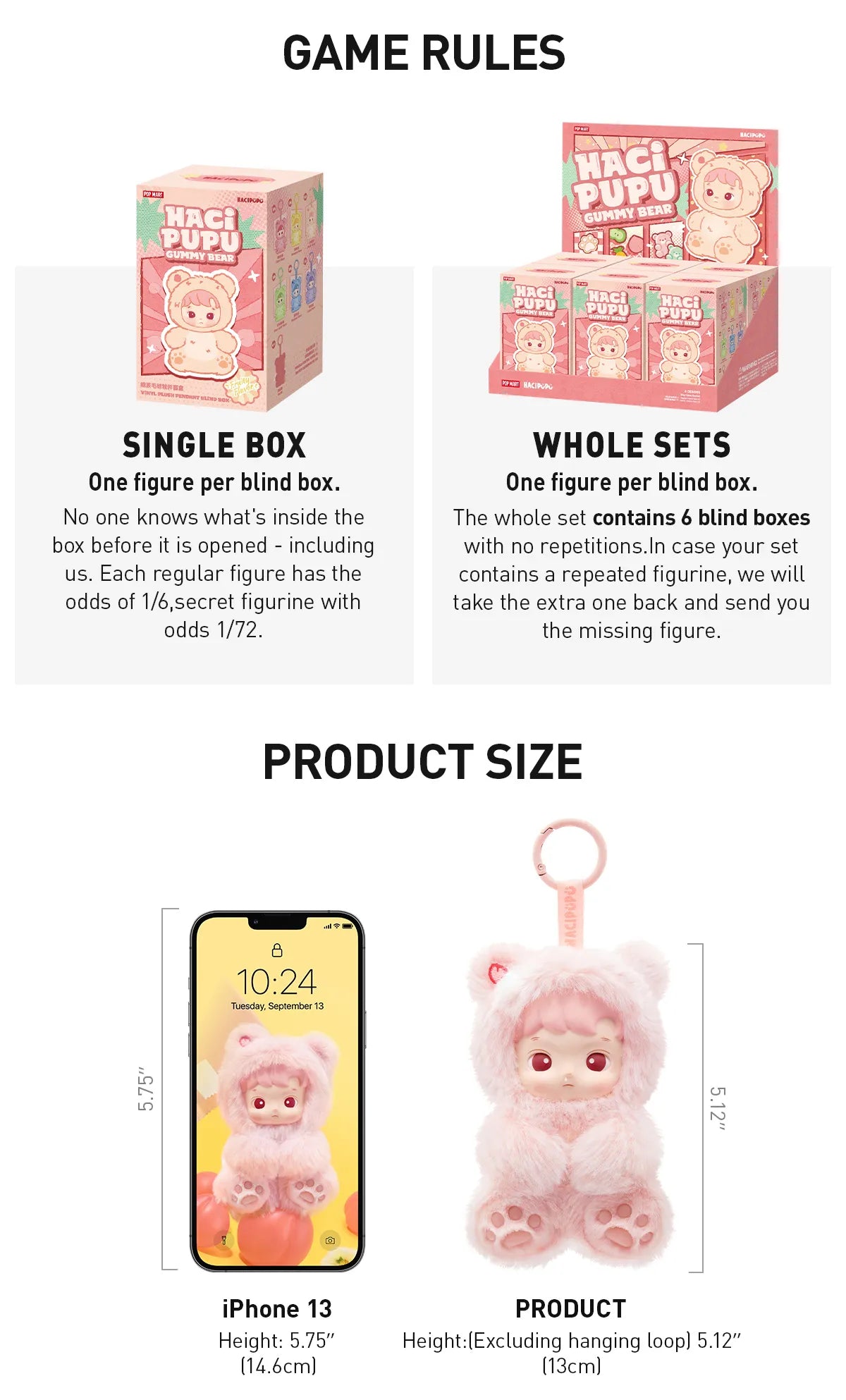 HACIPUPU Gummy Bear Series-Vinyl Plush Pendant Blind Box - Cherry HACIPUPU Gummy Bear Series-Vinyl Plush Pendant Blind Box - Cherry