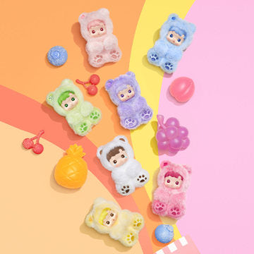 HACIPUPU Gummy Bear Series-Vinyl Plush Pendant Blind Box - Grape Flavor (Confirmed Style)