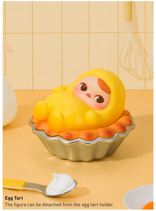 PUCKY Egg Beanie Series Figures - Egg Tart (Confirmed Style)
