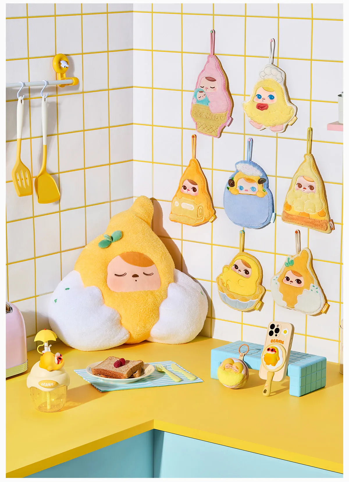 PUCKY Egg Beanie Series-Hand Towel Blind Box- EGG TART (Confirmed Style)