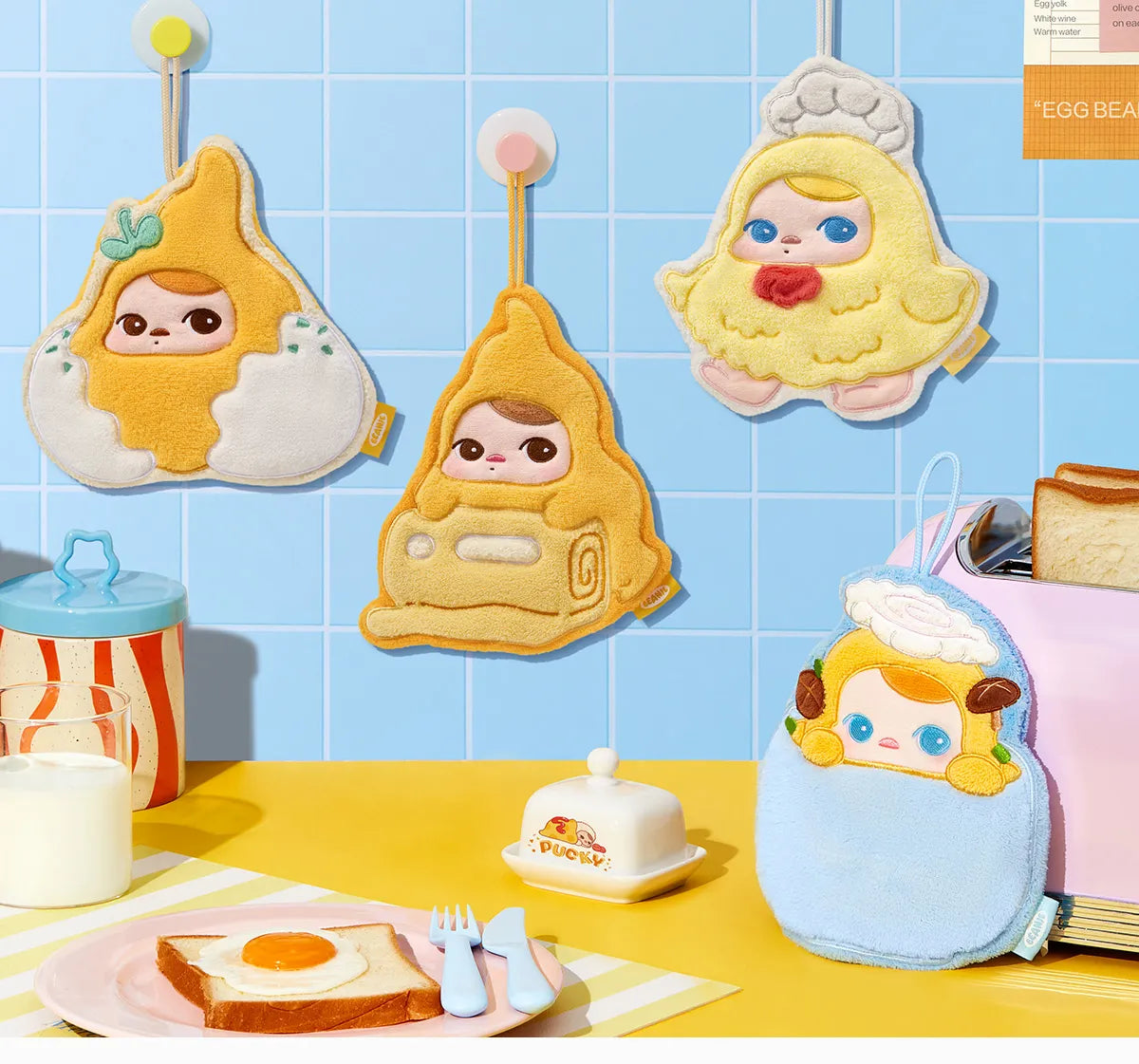 PUCKY Egg Beanie Series-Hand Towel Blind Box- EGG TART (Confirmed Style)