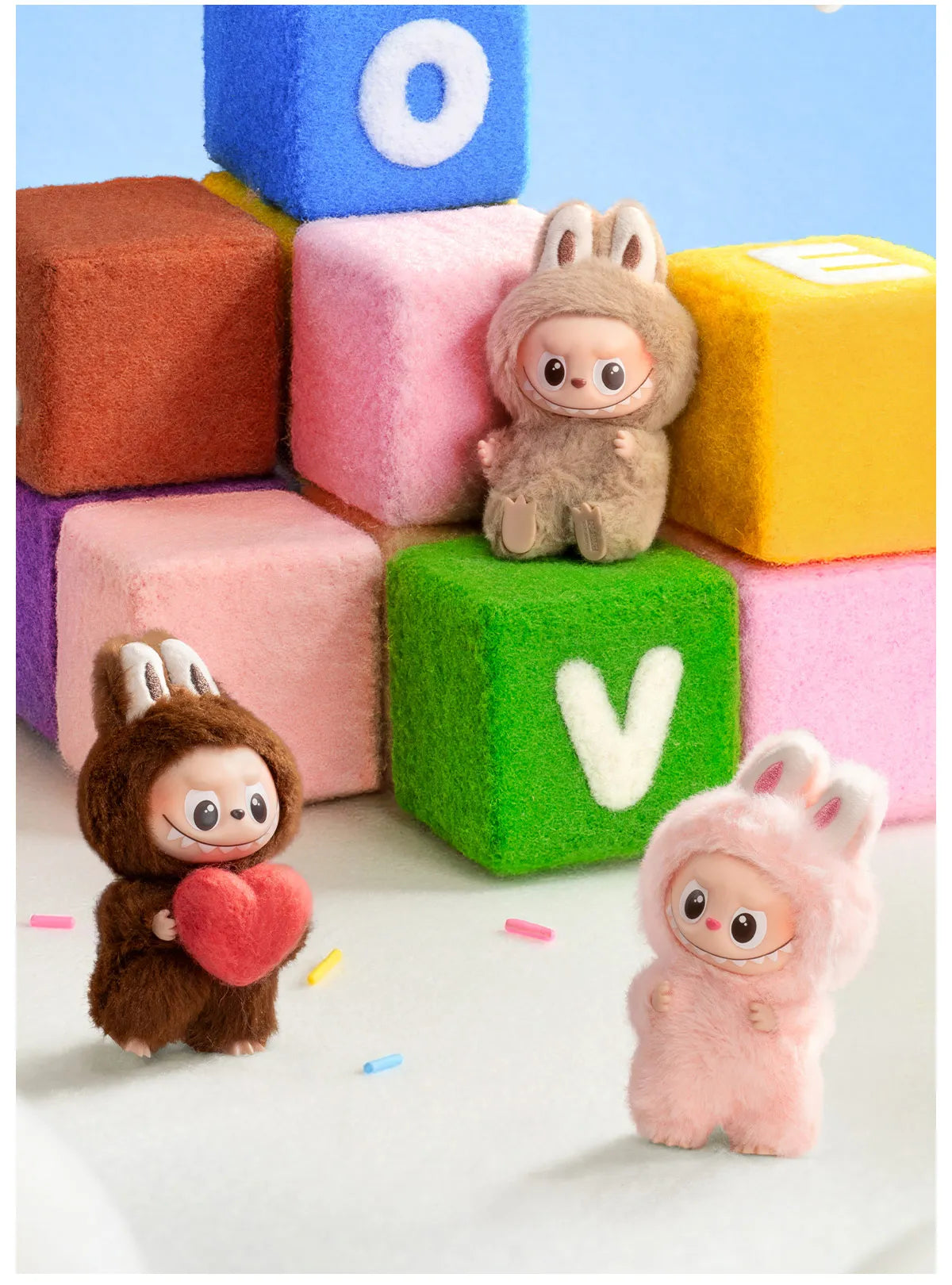 THE MONSTERS Pin for Love Series-Vinyl Plush Pendant Blind Box - Whole Set of 14 (A - M)