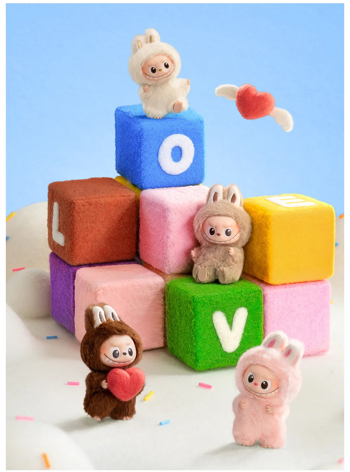 THE MONSTERS Pin for Love Series-Vinyl Plush Pendant Blind Box - Whole Set of 14 (A - M)