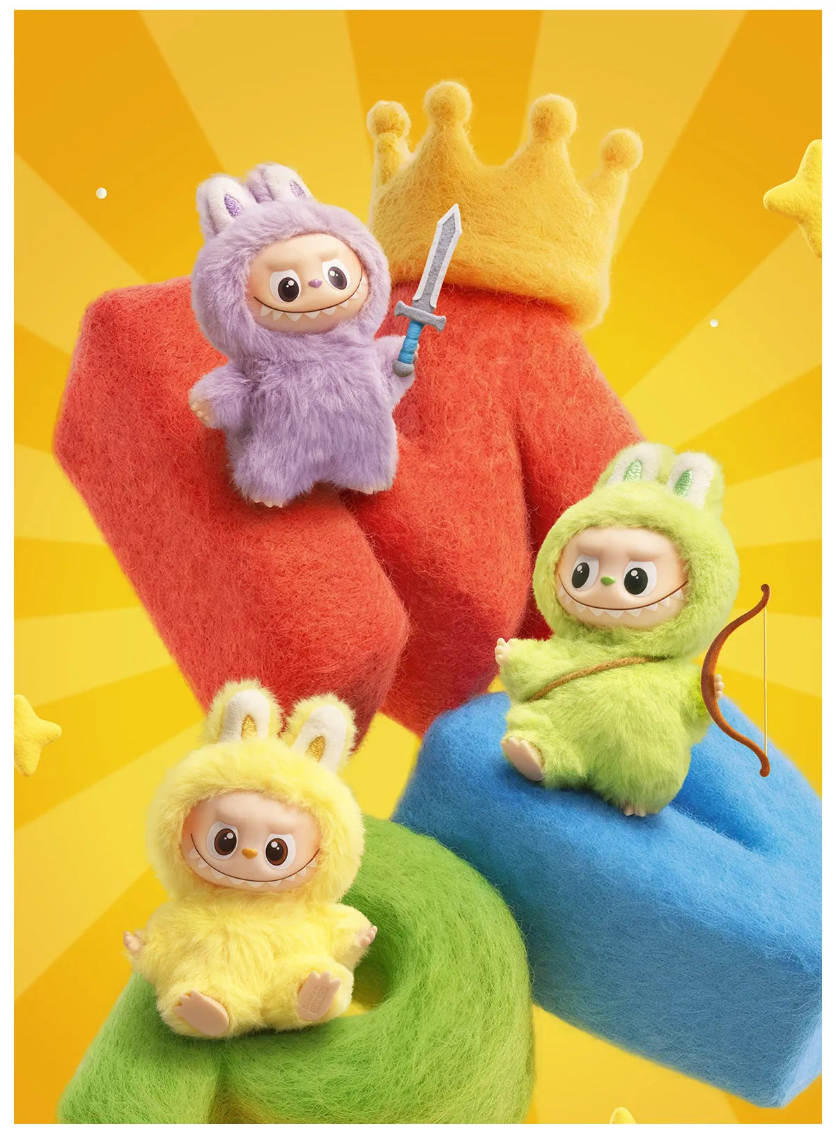 THE MONSTERS Pin for Love Series-Vinyl Plush Pendant Blind Box - Whole Set of 14 (A - M)