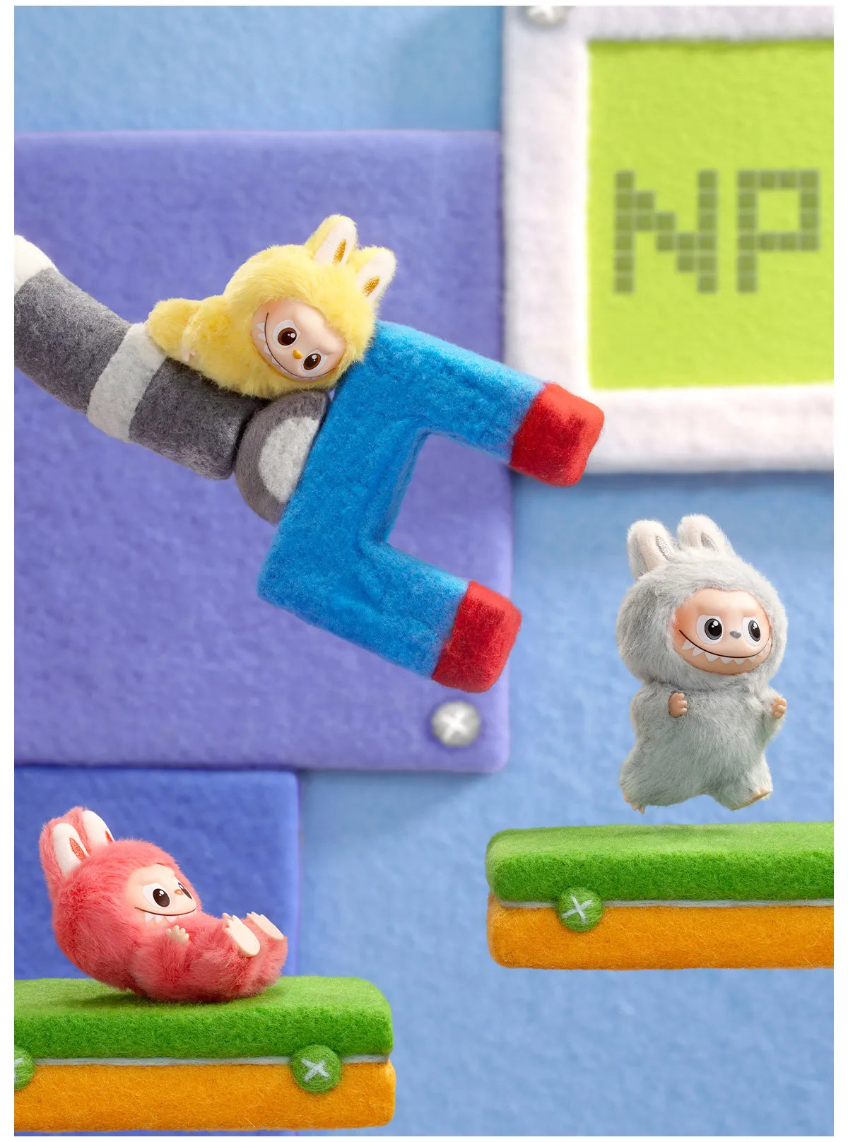 THE MONSTERS Pin for Love Series-Vinyl Plush Pendant Blind Box - Whole Set of 14 (A - M)