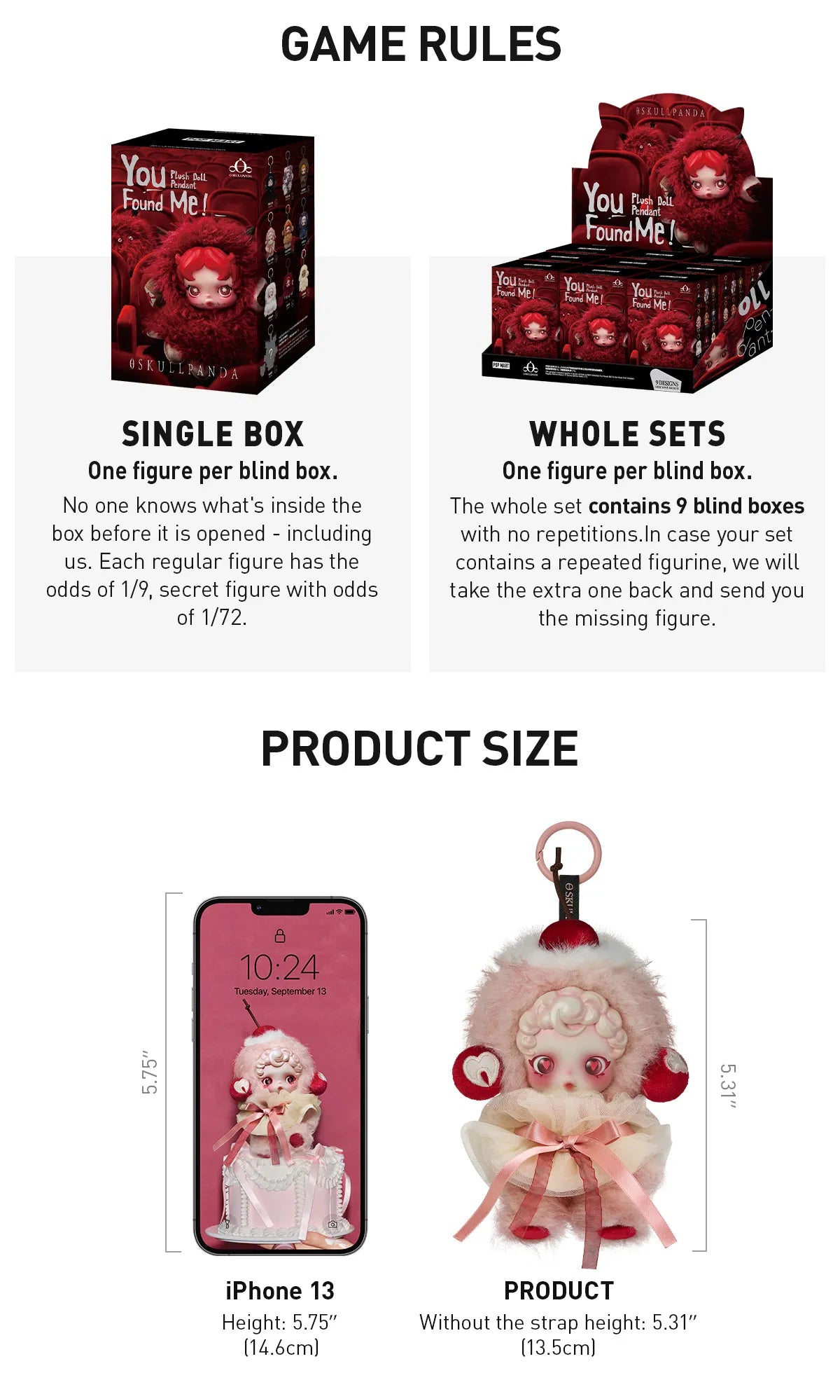 SKULLPANDA You Found Me! Series Plush Doll Pendant - Buddy SKULLPANDA You Found Me! Series Plush Doll Pendant - Buddy