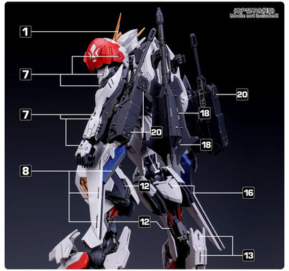 (TAS Studio) Metal Etching Parts for MG Barbatos Lupus (Adhesive)